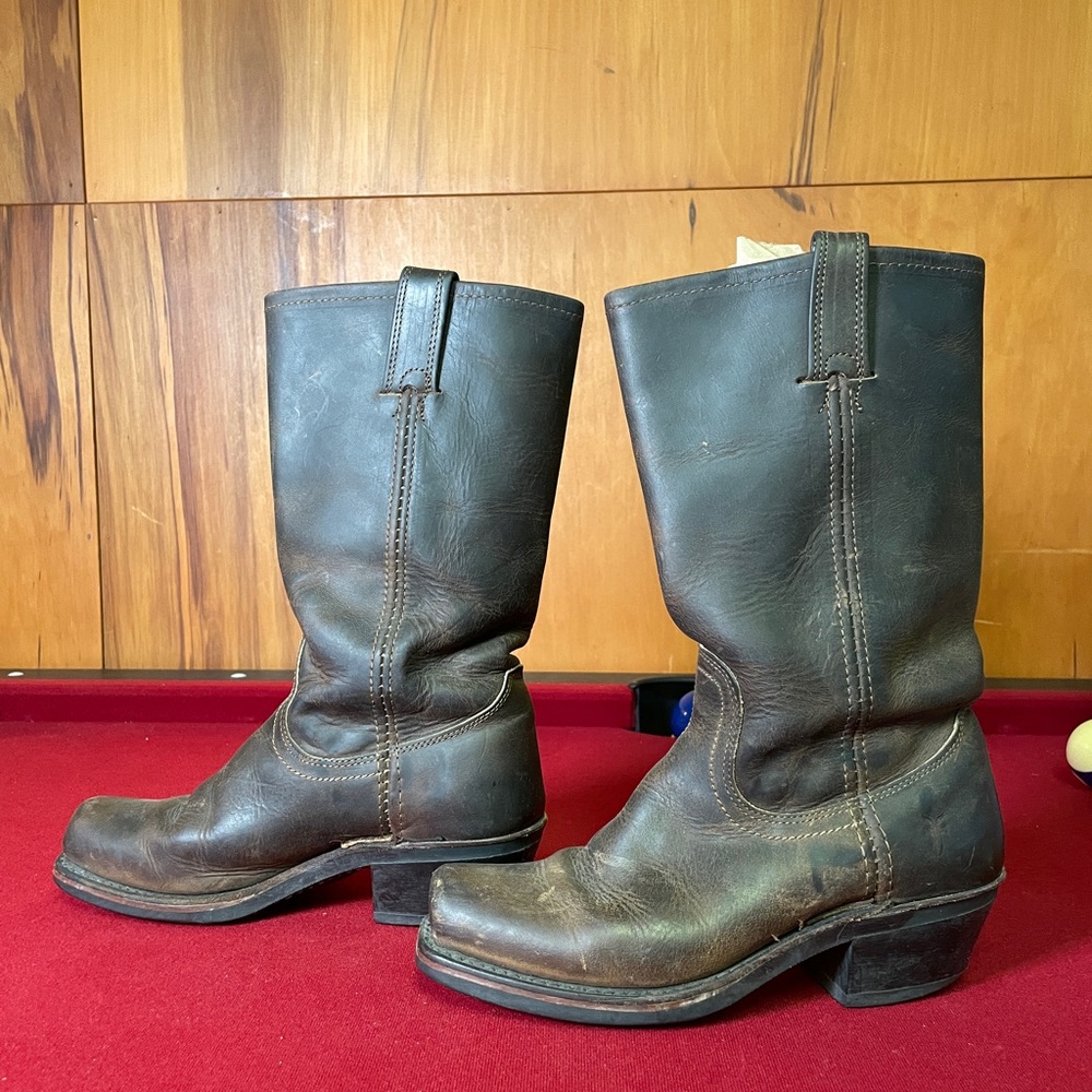 Frye Dark Brown Leather Boots - Picture 4 of 8